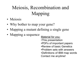 Meiosis, Recombination, and Mapping (Lisa Harper) ()