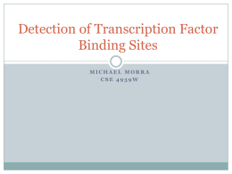 Detection of Transcription Factor Binding Sites
