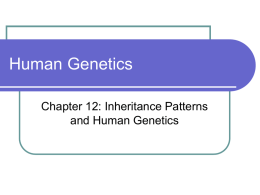Human Genetics - Madison Public Schools