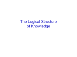 The Logical Structure of Knowledge