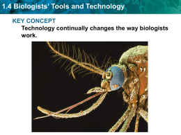 1.4 Biologists` Tools and Technology