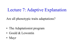 Lecture 7: Adaptive Explanation