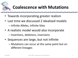 Coalescence with Mutations