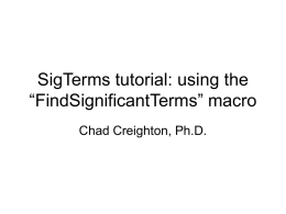 Tutorial - SigTerms