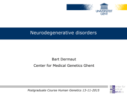 Neurodegenerative disorders