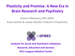 plasticity and promise: a new era in brain research and psychiatry