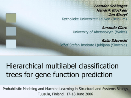 trees for gene function prediction