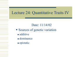 2002-11-14: Quantitative Traits IV