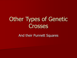 Other Types of Genetic Crosses