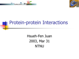 Protein-protein Interactions