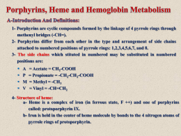 porphyrine, heme and..