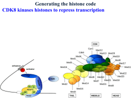 Generating the histone code CDK8 kinases histones to repress
