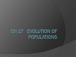 CH 17 evolution of populations