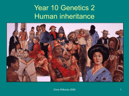 Genetics Human inheritance