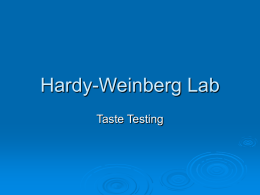Hardy-Weinberg Lab