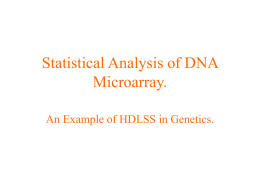 An example of HDLSS: Microarray data