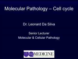 4. Molecular Pathology – general principles - UQMBBS-2013