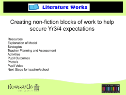 Constructing non-fiction units of work LKS2