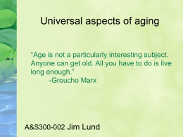 Universal aspects of aging