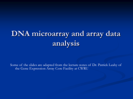 Microarray Analysis 1