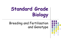 Breeding and Fertilisation