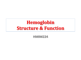 Hemoglobin - Wikispaces