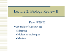 Lecture 2: Biology Review II