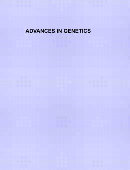 ADVANCES IN GENETICS BLOG VERSION