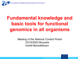 Fundamental knowledge and basic tools for functional