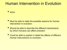 Biology 4.35 Human Intervention