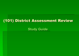Life Science Assessment Review