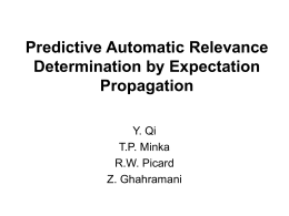 Predictive Automatic Relevance Determination by Expectation