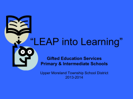 “LEAP into Learning”