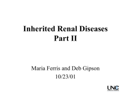 Inherited Renal Diseases Part II