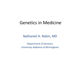 Genetic and Metabolic Disease