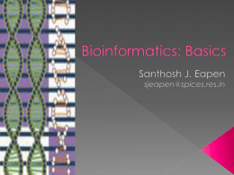 Bioinformatics: Basics
