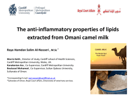 The anti-inflammatory properties of lipids extracted from Omani