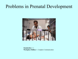 Problems in Prenatal Dev PPT