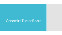 Genomics Tumor Board