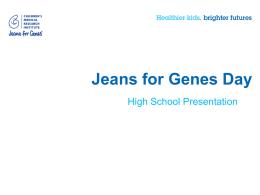 - Jeans for Genes