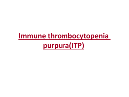 Immune thrombocytopenia purpura(ITP) 1