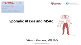 Sporadic Ataxia and MSAc - National Ataxia Foundation