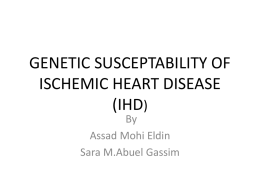 genetic determinants in ischemic heart disease