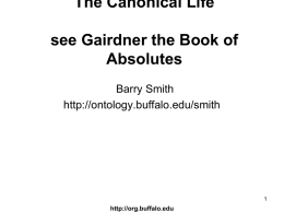 The_Canonical_Life_O.. - Buffalo Ontology Site