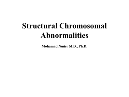 Types of chromosome abnormalities