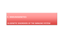 clinical genetics immune disorders