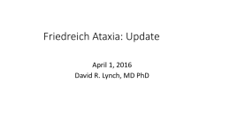 Update on FRDA Research