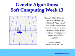 Genetic Algorithms: A Tutorial