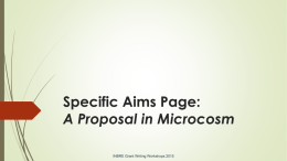 Specific Aims PowerPoint Presentation