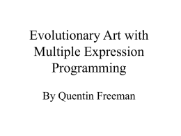 Evolutionary Art with Multiple Expression Programming By Quentin